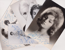 Lot of 6 Artist Photographs with Dedication and Autograph - 1950s/60s