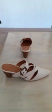SABOT MULE BLANC CREME TALON