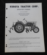 Kubota L Séries Tracteur " L244 L245 L250 Motoculteur Owners & Pièces Catalogue