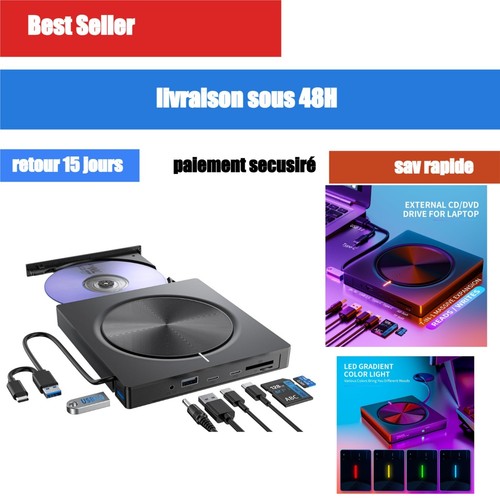 Lecteur dvd externe usb - cd,