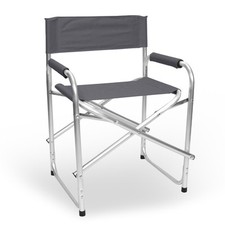 Chaise Relax Pliable Réalisateur En Aluminium Avec Revêtement En Textilène Gris