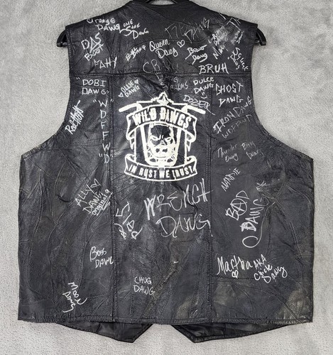 Navarre leather vest - vest, mens