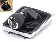 pour VW PASSAT B6 3C 3C2 CC CUIR POMMEAU LEVIER de VITESSE 6 VITESSES SOUFFLET