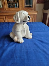 Chiot en Céramique : Labrador de Couleur Sable de 26 cm de haut - Vintage.  