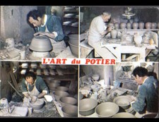 DIEULEFIT (26) POTTER at work in his POTTERY WORKSHOP in 1979