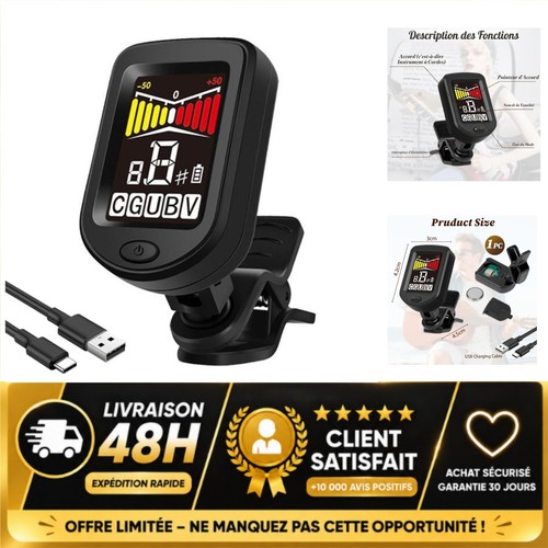 Accordeur guitare pince clip - pince,