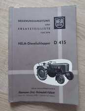 Hermann Lanz Aulendorf D415 instructions + list of spare parts