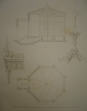 Lithographie Kanarienvogelhaus