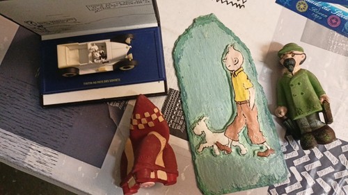 Figurines tintin voiture - figurines,