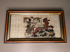 Egyptian Watercolor Engraving Papyrus Frame Painting Coaster Decor