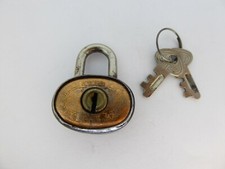 ANTIQUE / OLD PADLOCK LOCK - MADE IN GERMANY - ABUSE? OTHER? OTHER? - TOP 