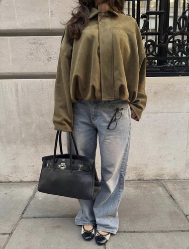 Veste femme kaki daim taille - veste,