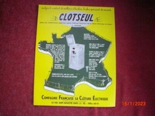 OLD ADVERTISING BROCHURE ELECTRIC FENCE CLOTSEUL