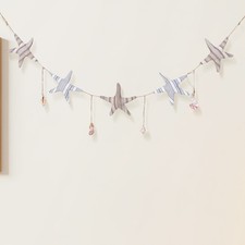 Guirlande d'étoiles de mer coquillages : décoration marine côtière pour fête