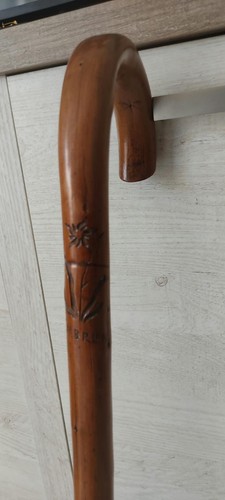 Canne marche vintage bois - de,