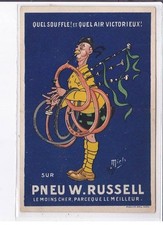ADVERTISEMENT: the RUSSEL tire (cornemuse) (illustrated by MICH) - condition (folded)