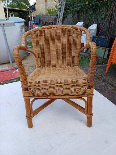 Fauteuil enfant bambou rotin - fauteuil,