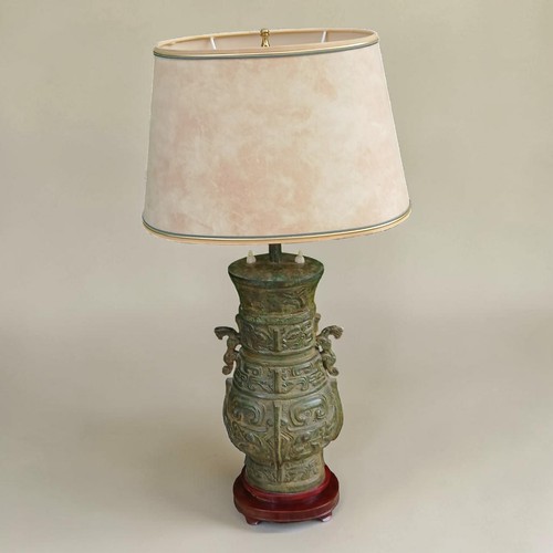 Lampe bronze chinoise - lampe, vintage