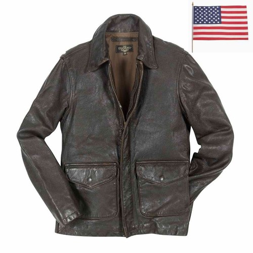 Blouson cuir vintage foreur - blouson, en