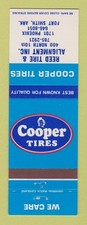 Matchbook Cover - Cooper Tires Reed Tire Fort Smith AR
