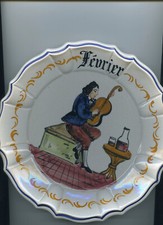 assiettes murales mois de l année