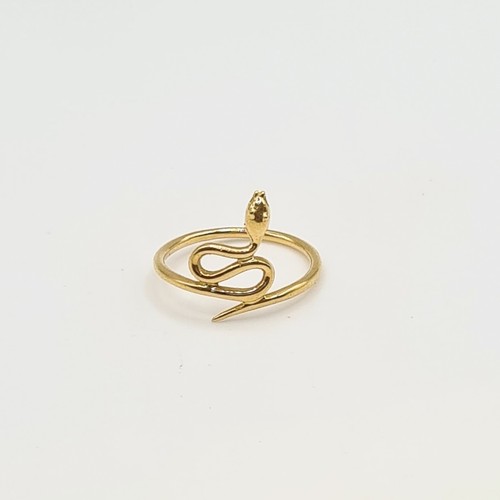 Bague serpent jaune 18 - bague, or