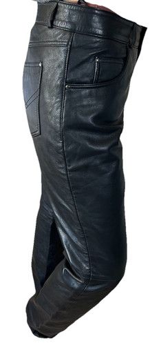 Pantalon cuir agneau noir - pantalon, d'agneau