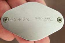 Eschenbach Precision Large Folding Magnifier Loupe 30mm 4X+6X=10X 2 Lanes