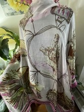 Hermès Cuirs Du Desert Silk Shawl Scarf.