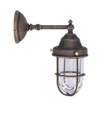 Applique D'Extérieur En Laiton Vieilli Pour Jardin, Porche Ou Balcon Cage