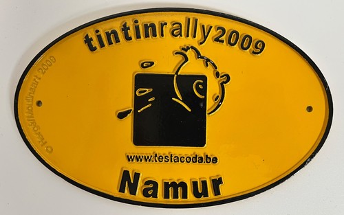 Herge plaque tintin rally - tintin,