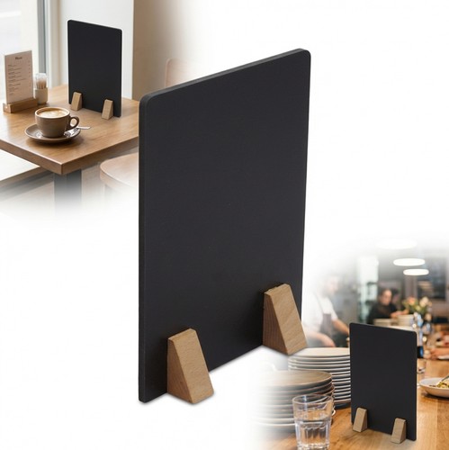 Ardoise menu 21x15cm bois - ardoise,