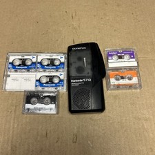 Olympus Pearlcorder S710 Microcassette Voice RECORDER Dictaphone + 6 Tapes