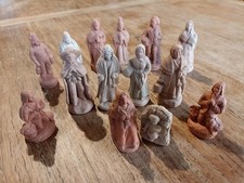 Lot de 14 santons - Terre