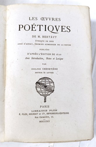 Bertaut oeuvres poétiques - oeuvres,