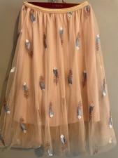 jupe longue tutu tulle brodé