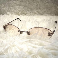 CHANEL Rimless Logo Brown Oval Frame Sunglasses c.116 2013 54□19 130 Italy