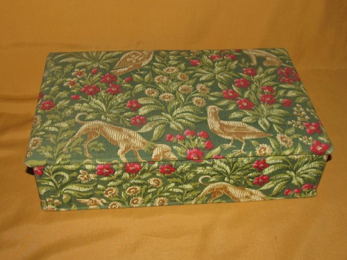 Boite ancienne tissu - boite,