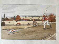 HARRY ELIOTT - STUNNING STENCIL - GOLF scene