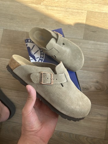 Birkenstock boston mules daim - birkenstock,