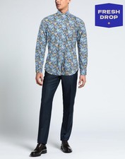 RRP€338 DANDYLIFE By BARBA NAPOLI Shirt Size 44 17 1/2 XL Floral Made in Italy