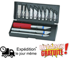 Kit 13 Pièces Cutter Scalpel de Précision Pate Fimo Modélisme Sculpture