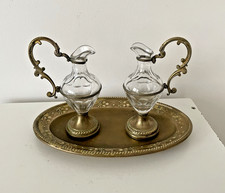 Burettes  d'église cristal et