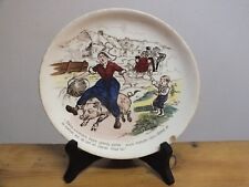 Digoin Sarreguemines Normands plate, François Enault, the pig