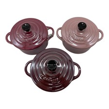 Le Creuset Mini Cocotte 10 cm 250mL Set of 3 Special Edition Pink Stoneware