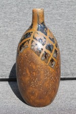 Magnifique Céramique Vase Ovoide 20,5 cm Signé Camille Tharaud Limoges Emaux