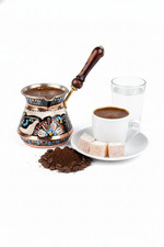 Cafetière turque en cuivre Erzincan artisanale 4 tasses cuivre Cezve