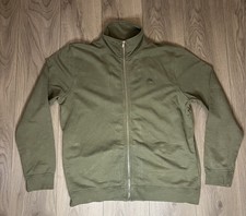 Men’s Lacoste Vintage Washed XL Size 6 Green Full Zip Sweatshirt Jacket