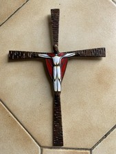 Christ Émaillé Sur Croix En