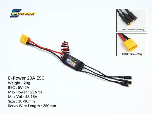 Controleur brushless esc 20a - brushless,